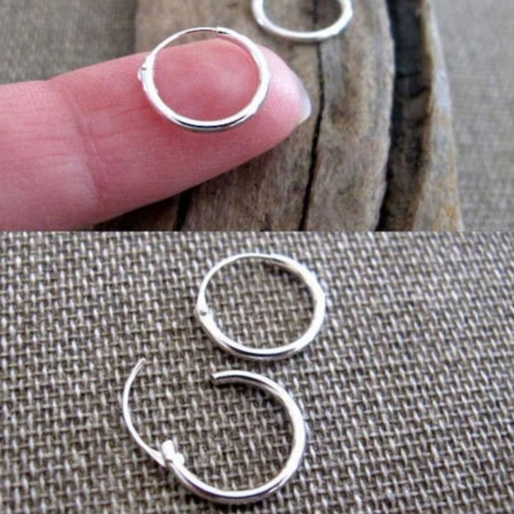 Sterling Silver Small Endless 10mm Round Unisex - Picture 7 of 8